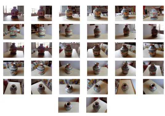 Figura 1.3: Le 32 fotografie utilizzate per la ricostuzione di un vaso
