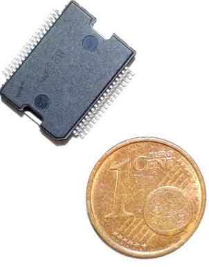 Figura 4 – Chip KE80 vicino ad una moneta da un centesimo di euro 