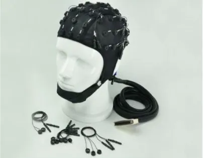 Figura 3: set up per misurazione EEG. 
