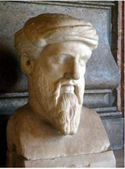 Figura 1.5: Pitagora di Samo. Samo, 570 a. C. circa - Metaponto, 495 a. C. circa. Filosofo greco che diede importanti contributi alla matematica, all’astronomia e alla teoria della musica