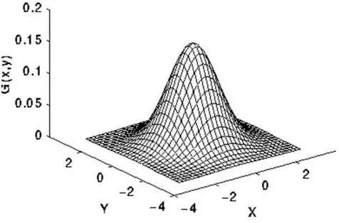 Fig. 2.3 – Curva gaussiana in tre dimensioni 