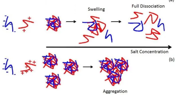 Figure 6. Dissociation (a) and aggregation (b) mechanisms 