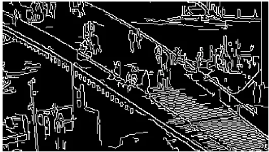 Figure 1.3: Edge map of the visible part of the bridge.