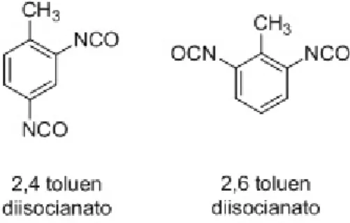 Figura 4. P rincipali isomeri del TDI.