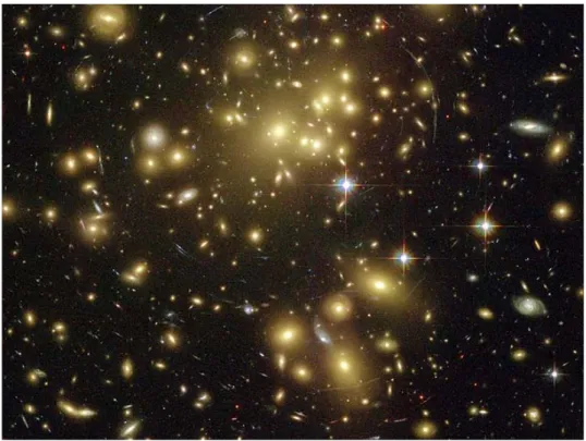 Figura 1.  Abell 1689, ammasso di galassie nella Costellazione della Vergine. 