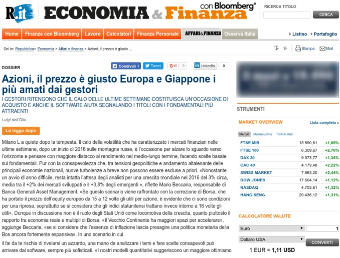 Figura 2.2: Esempio di articolo su Repubblica.it