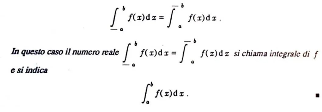 Figura 2.8: definizione di integrale nel libro di Lanconelli