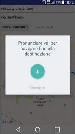 Figura 9: In caso affermativo, l’app si occupa di aprire Google Maps in automatico. 