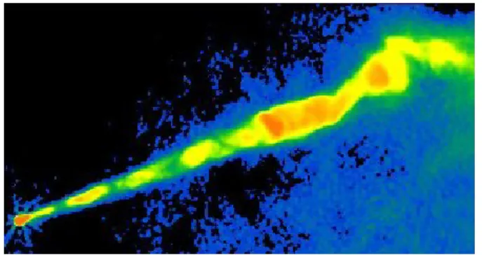 Figura 4.1: il jet osservato tramite il VLA a 2 cm