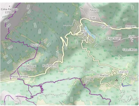 Figura 1.1 – Zone interessate al rilevamento.       