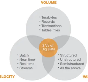 Figura 1.1: Le 3V dei big data