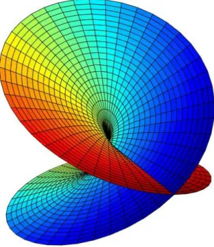 Figure 3.1: Riemann surface of √ z.