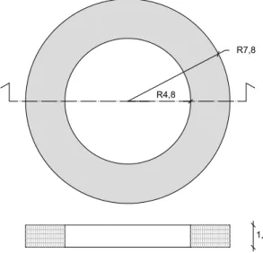 Figura 2.2: Dimensioni e sezione della bobina.