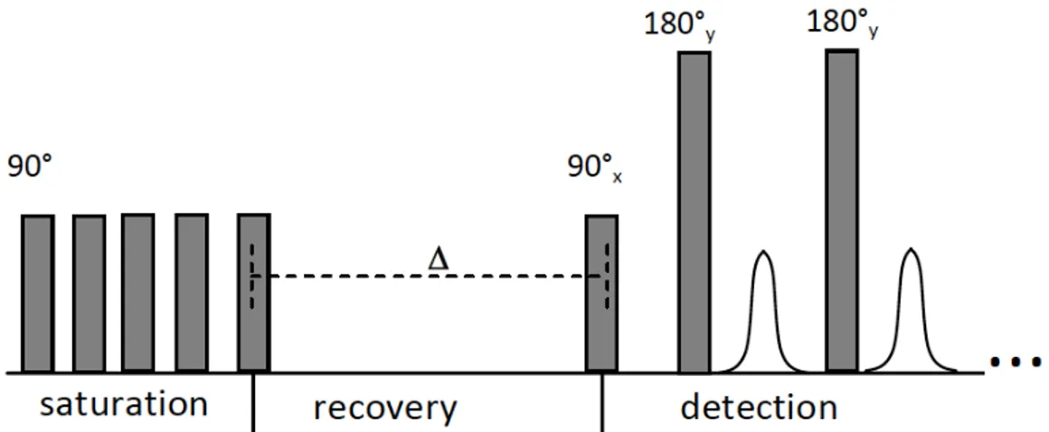 Figure 2.14: T 1 Saturation Recovery sequence [16].