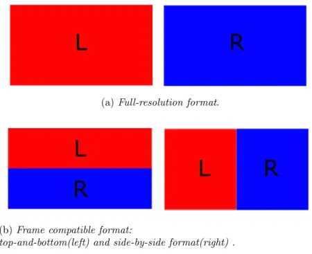 Figure 1.5: Comparison of different stereoscopic format