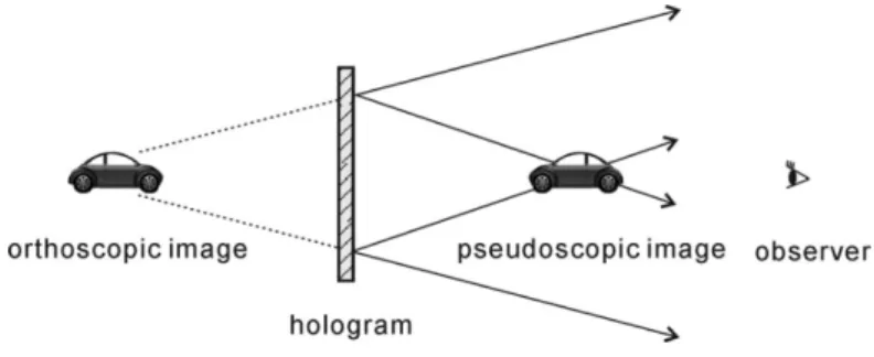 Figura 2.1: Figura di immagine ortoscopica ovvero riflessa dall’ologramma