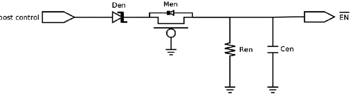 Figura 10 - Schema elettrico della rete per la generazione del segnale di enable.