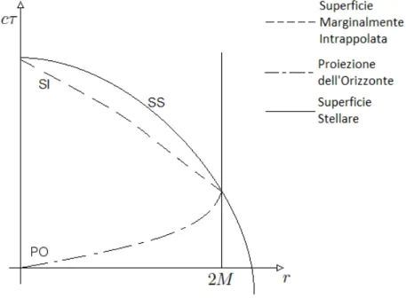 Figura 3.2: Supercie intrappolata nella soluzione di Tolman