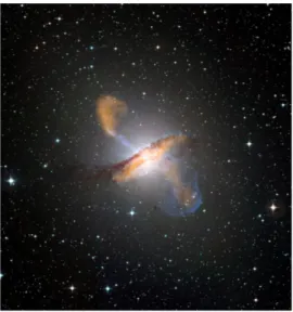 Figura 1.3: Immagine a colori della galassia Centaurus A, che contiene un nucleo galat- galat-tico attivo (AGN)