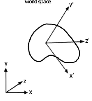 Figura 19: il corpo rigido nel sistema di coordinate 