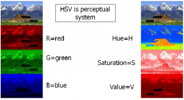 Figura 15: RGB e HSV della stessa immagine iniziale. 