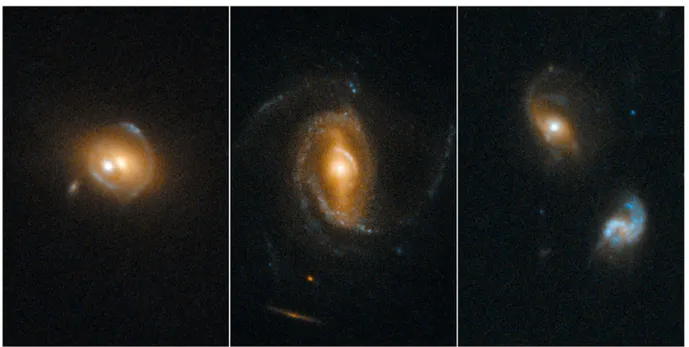 Figura 3.1 Lensing generato da una quasar 