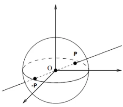 Figura 3.1: La relazione antipodale sulla sfera S 2 19