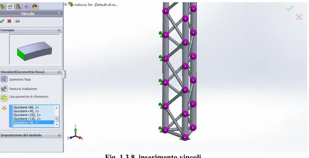 Fig. 1.3.8  inserimento vincoli