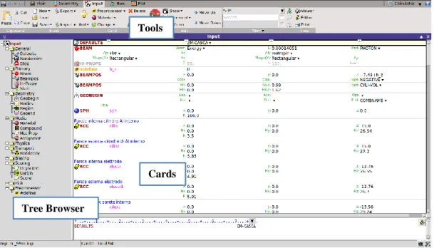 Figura 3.4: Interfaccia relativa alla sezione  INPUT di Flair. Tree Browser 