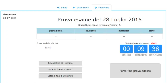 Figura 3.4: NPA-Exam: pannello “fine prova”