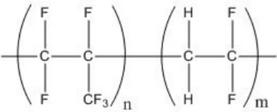 Figura 8: struttura generica di una catena VDF/HFP. 