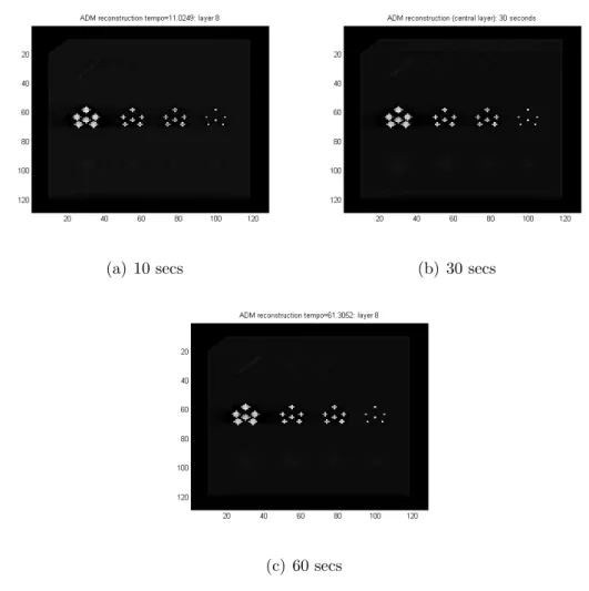 Figure 2.8: Recostructions after 10, 30 and 60 seconds (layer 8)