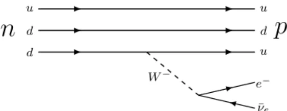 Figura 1.4: Decadimento semileptonico β − .