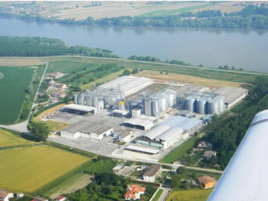 Figura	
  4:	
  Foto	
  aerea	
  dell'impianto	
  della	
  cooperativa	
  agricola	
  Capa	
  Cologna