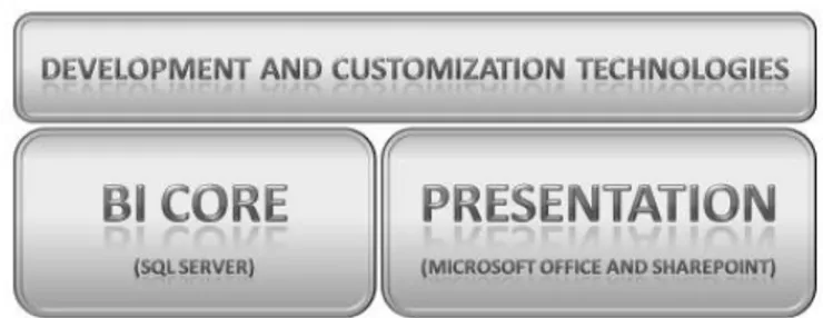 Figura 2.2: Organizzazione logica di Microsoft BI