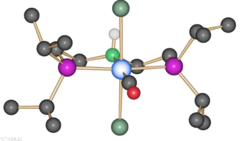 Figure 11. Crystal structure of carbonyl-dichloride cobalt complex. 