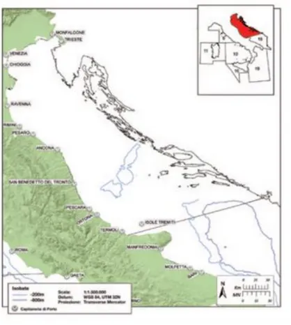 Fig. 14 - Delimitazione geografica della GSA 17 (Cataudella e Spagnolo, 2011) 