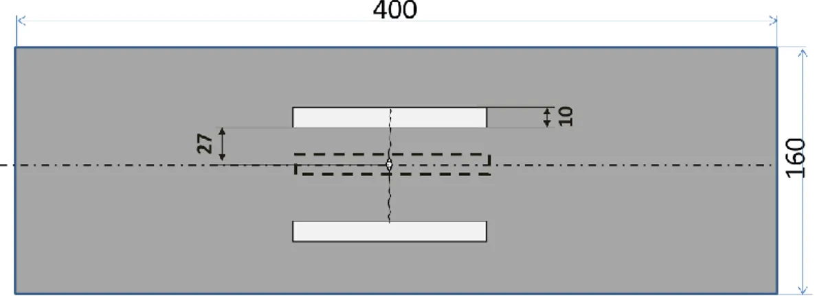 Fig. IV-XI Specimen A: Residual Stress Balanced Configuration – 10 mm Stripes