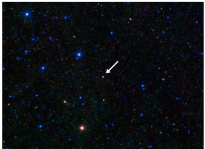 Fig. 1.4 Un blazar trovato con il telescopio spaziale  WISE (Wide-field Infrared Survey Explorer) della  NASA.