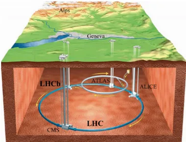 Figure 2.1: The LHC apparatus located in the underground of Geneva.