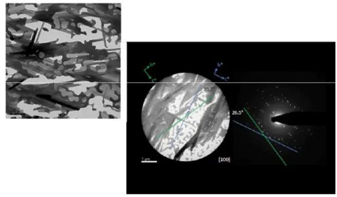 Figure 1.6: TEM (ETH Zurich) image of a rubrene thin film sample with nominal thickness 15nm