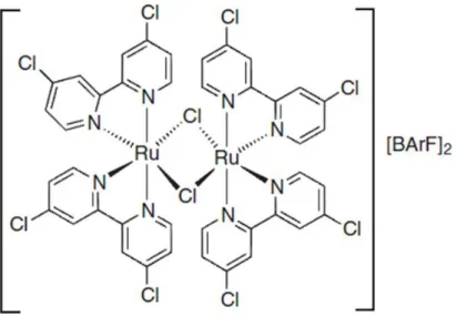 Figura 2-1 Esempio di catalizzatore omogeneo a base di Ru2+ attivo nella riduzione selettiva  della FU a FAL 5