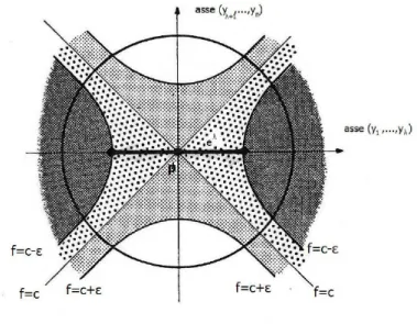 Figura 2.3: Rappresentazione in prosssimità del punto critico p