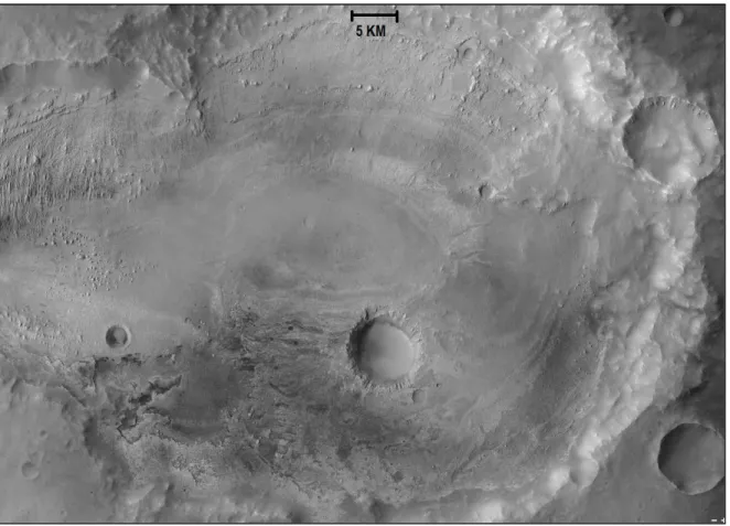 Figura 6- Il Cratere 12000088. Si nota subito che è composto da un impatto più recente, a sinistra, e uno più antico,  a destra