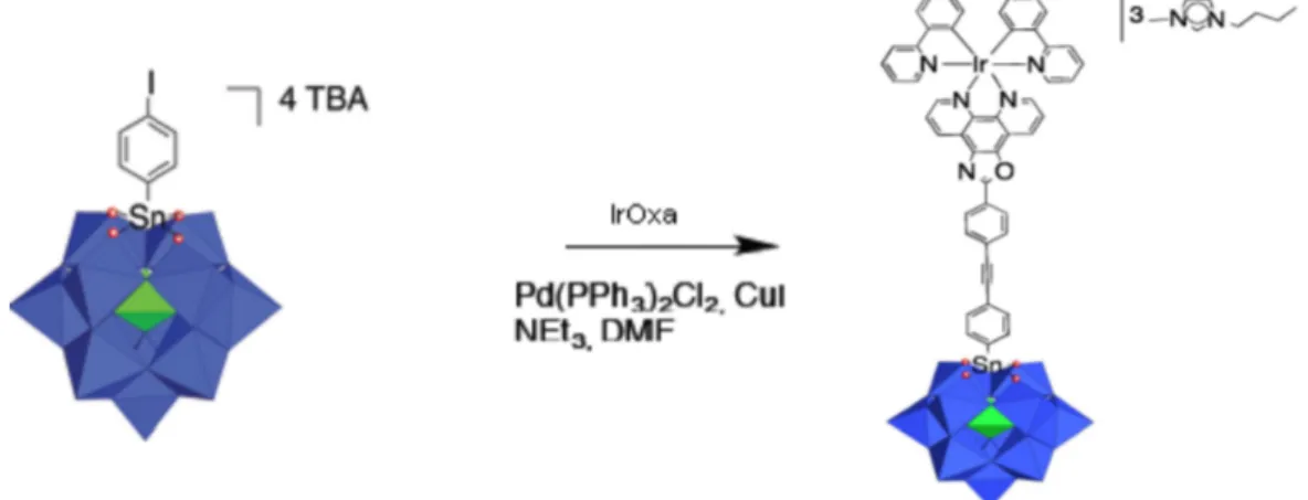 Fig. 13 Synthesis of K Sn W  [IrOxa]. On the left, K sn W [I], on the right  K Sn W  [IrOxa]                      