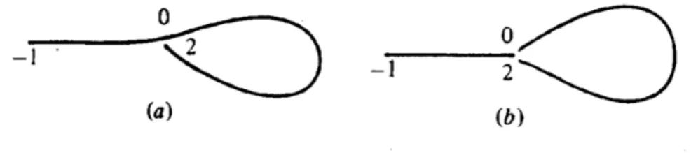 Figura 1.2: Esempio di uno spazio non di Hausdorff che non ` e una variet` a Per` o ogni x ∈ X ha un intorno che sta su una carta, cio` e su un aperto omeomorfo a
