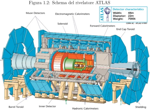 Figura 1.2: Schema del rivelatore ATLAS