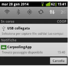 Illustrazione 8: Esempio notifica di sistema dell'applicazione