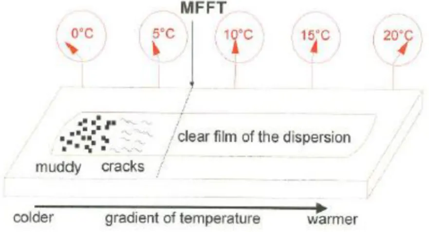 Fig. 10: Fenomeno della filmazione in funzione della temperatura 