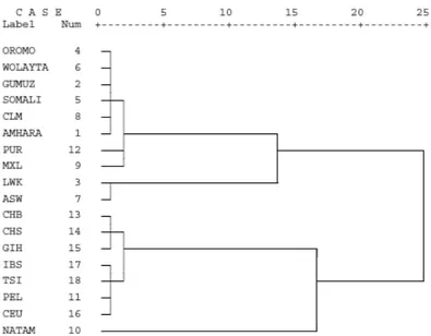 Figura 4.8: Cluster Analysis rispetto alla popolazione YRI